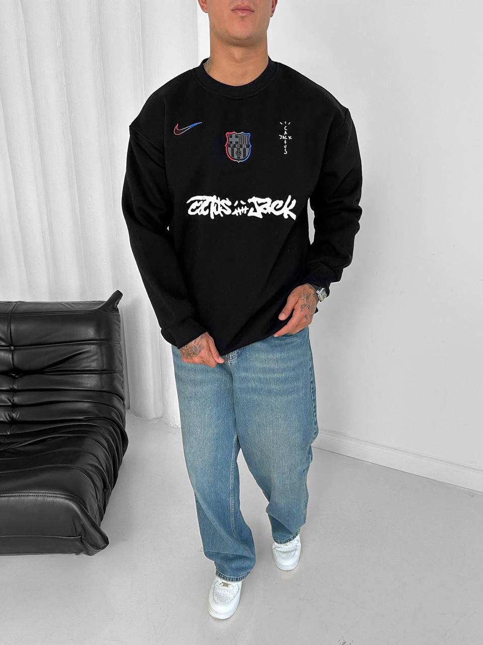FC Barcelona Cactus Jack シャツ 2 Cactus Jack x FC Barcelona Crewneck – Oversized Streetwear
