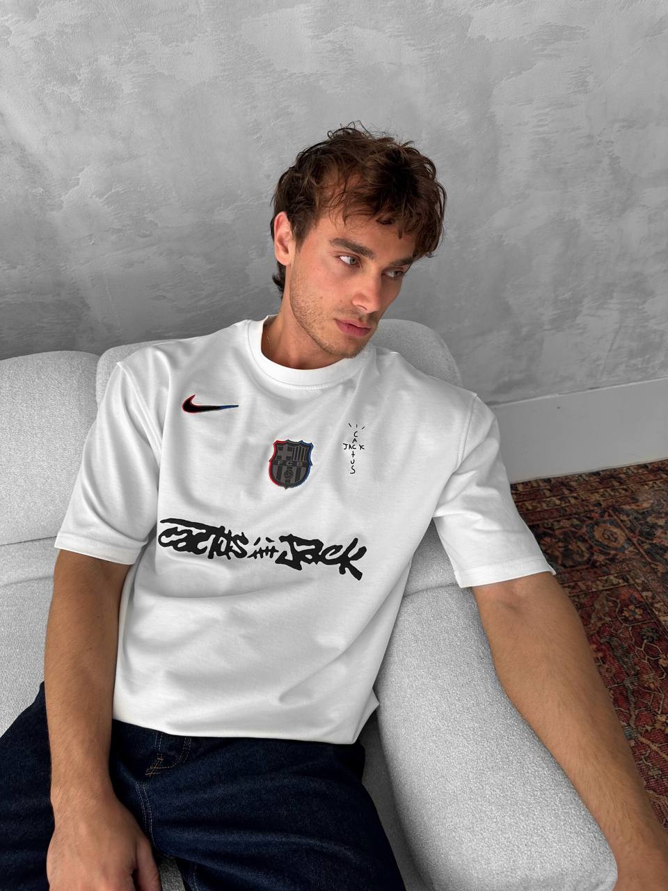 WithinBlack: Travis Scott Cactus Jack FC Barcelona Tee - Mens
