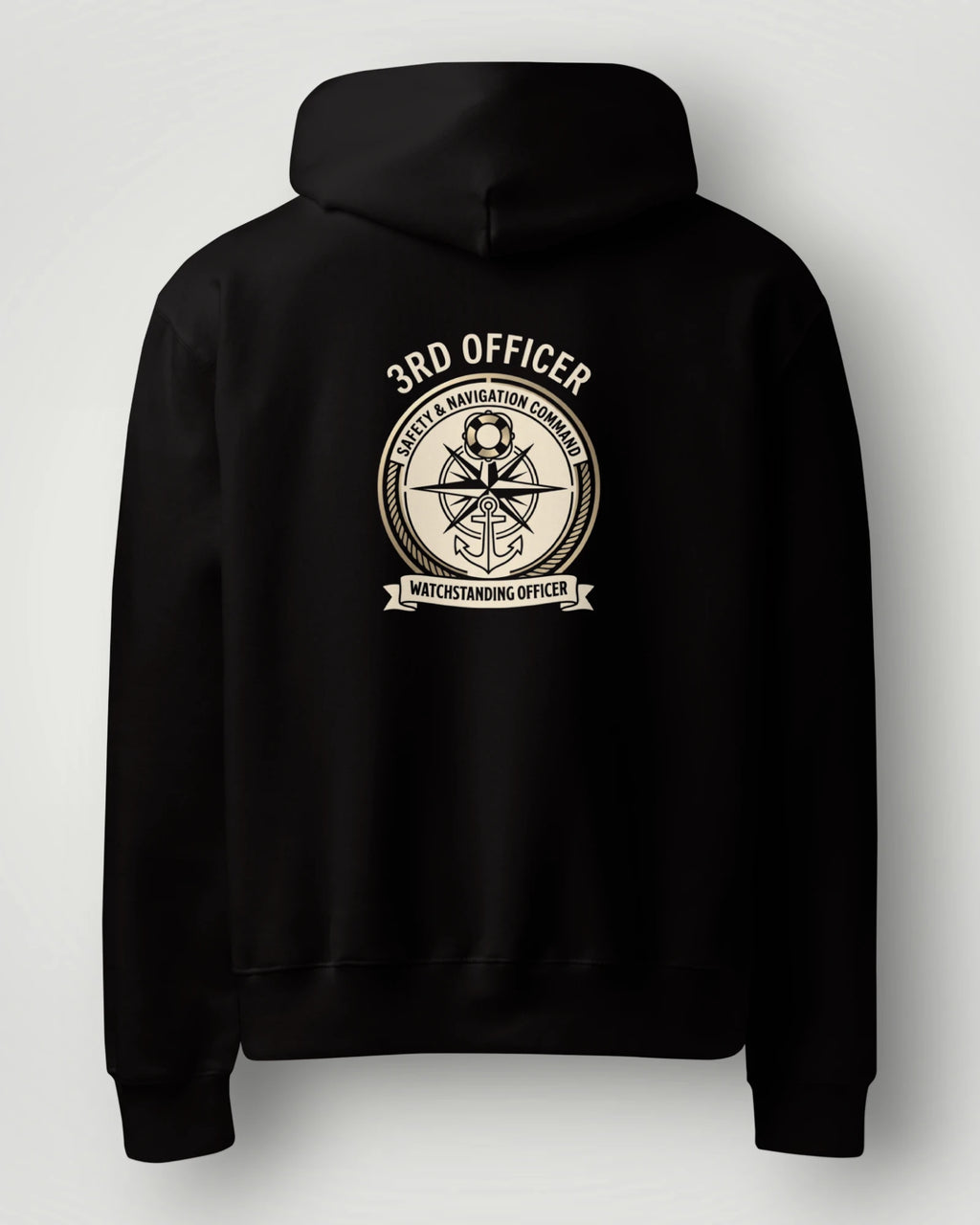 3rd Officer Vintage Emblem Oversized Hoodie