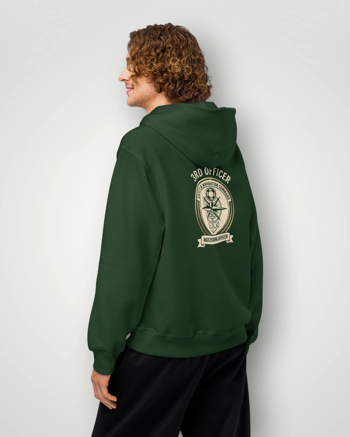 3rd Officer Vintage Emblem Oversized Hoodie