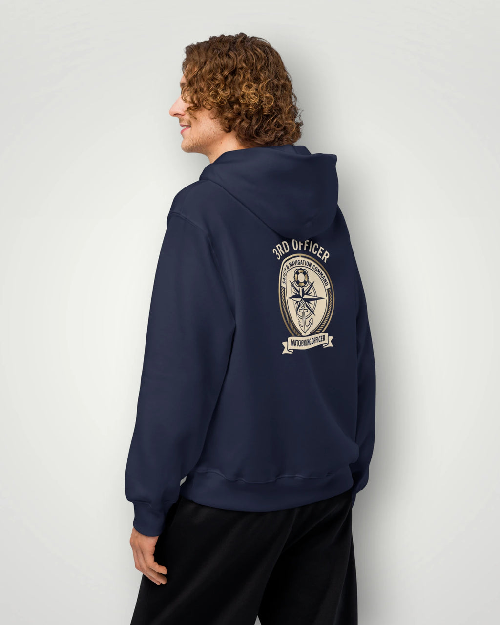 3rd Officer Vintage Emblem Oversized Hoodie
