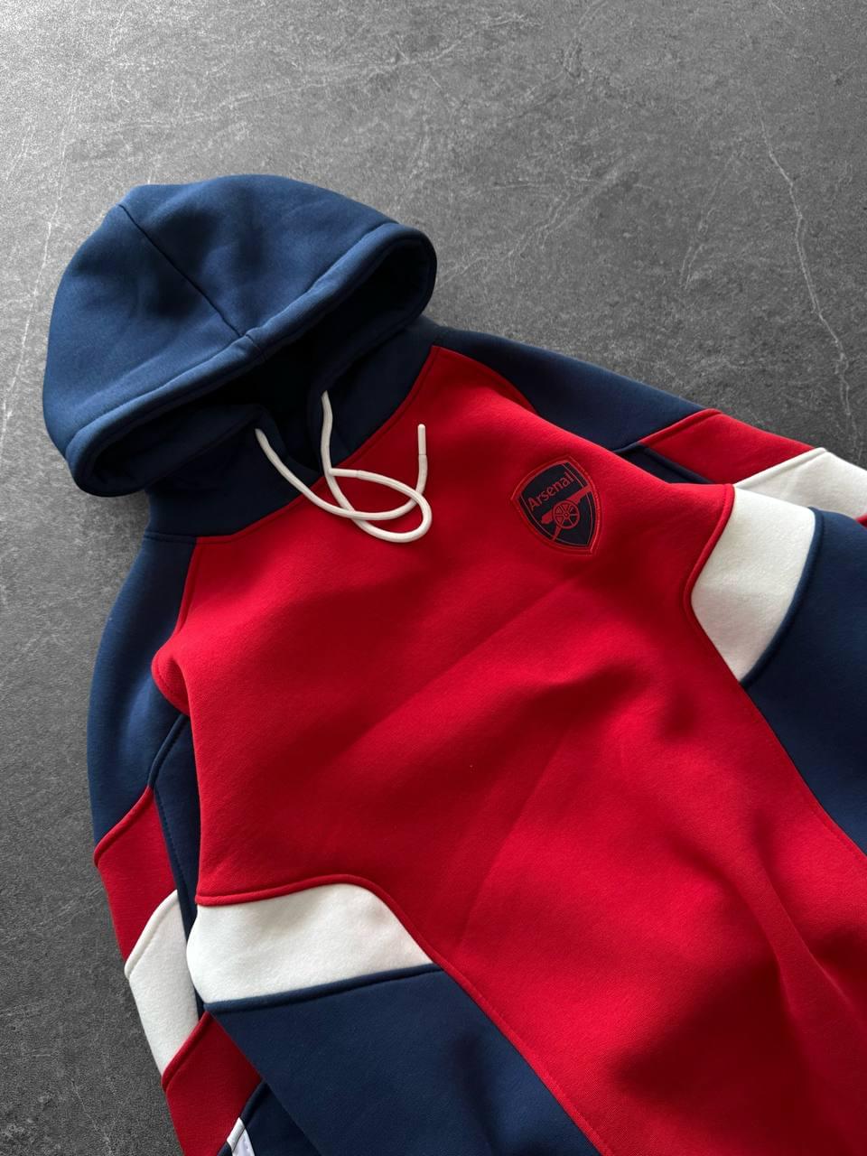 90s Blokecore Arsenal Hoodie, Retro Soccer Sweatshirt.