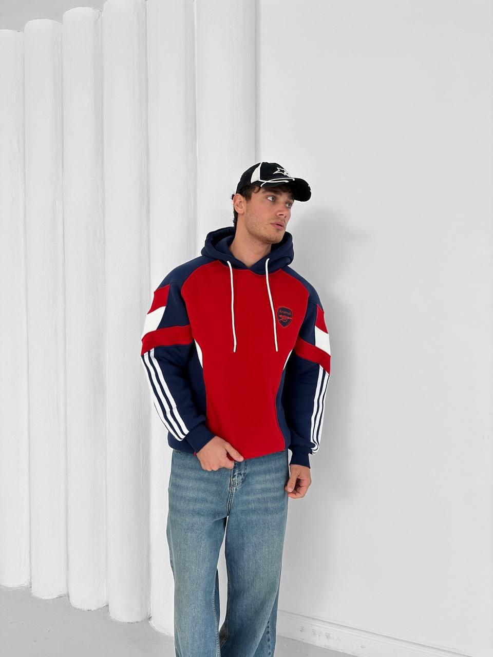 90s Blokecore Arsenal Hoodie, Retro Soccer Sweatshirt.