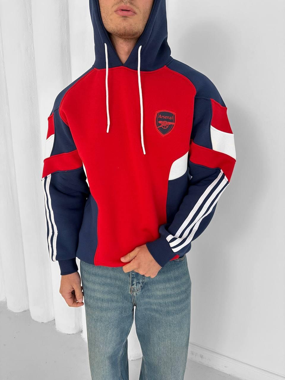 90s Blokecore Arsenal Hoodie, Retro Soccer Sweatshirt.