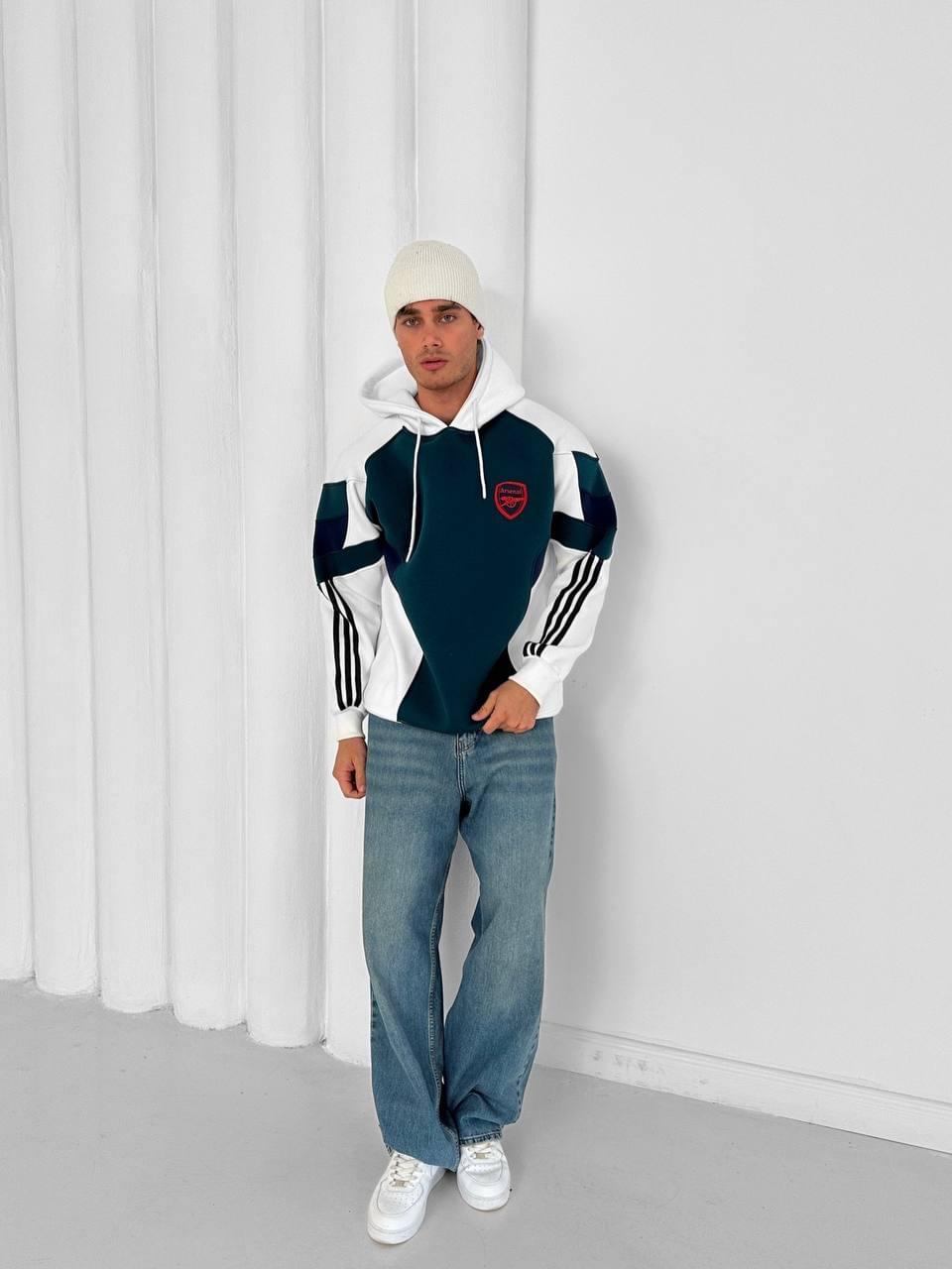 90s Blokecore Arsenal Hoodie, Retro Soccer Sweatshirt.