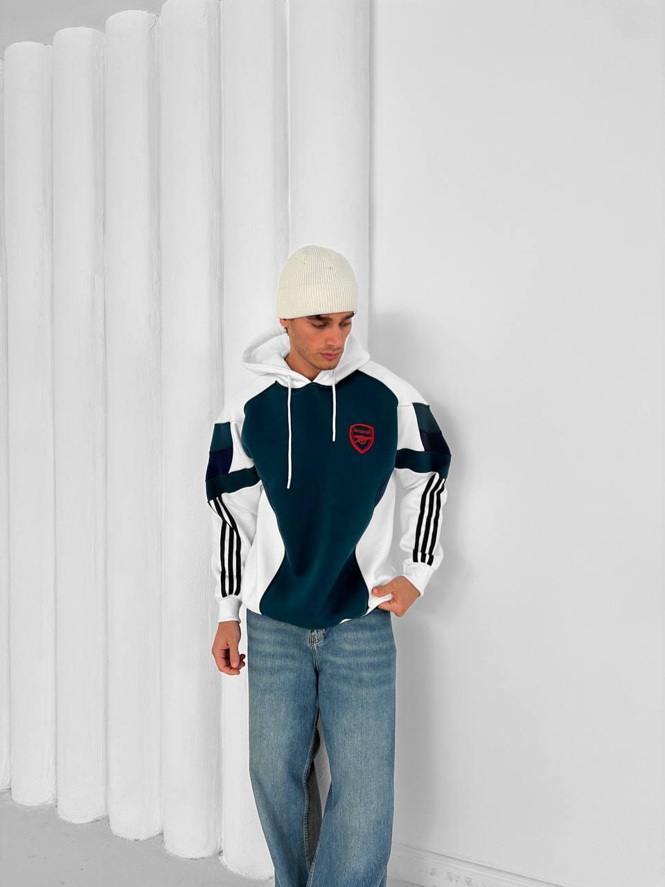 90s Blokecore Arsenal Hoodie, Retro Soccer Sweatshirt.