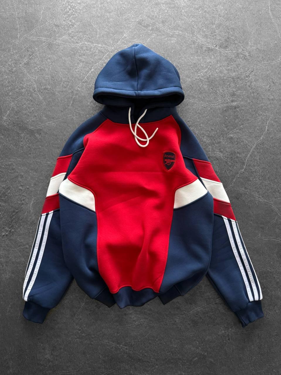 90s Blokecore Arsenal Hoodie, Retro Soccer Sweatshirt.