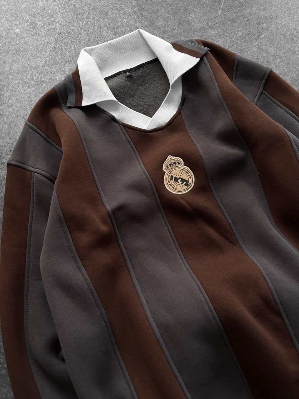 90s Blokecore Real Madrid Jersey, Retro Collared Soccer Polo.