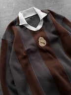 90s Blokecore Real Madrid Jersey, Retro Collared Soccer Polo