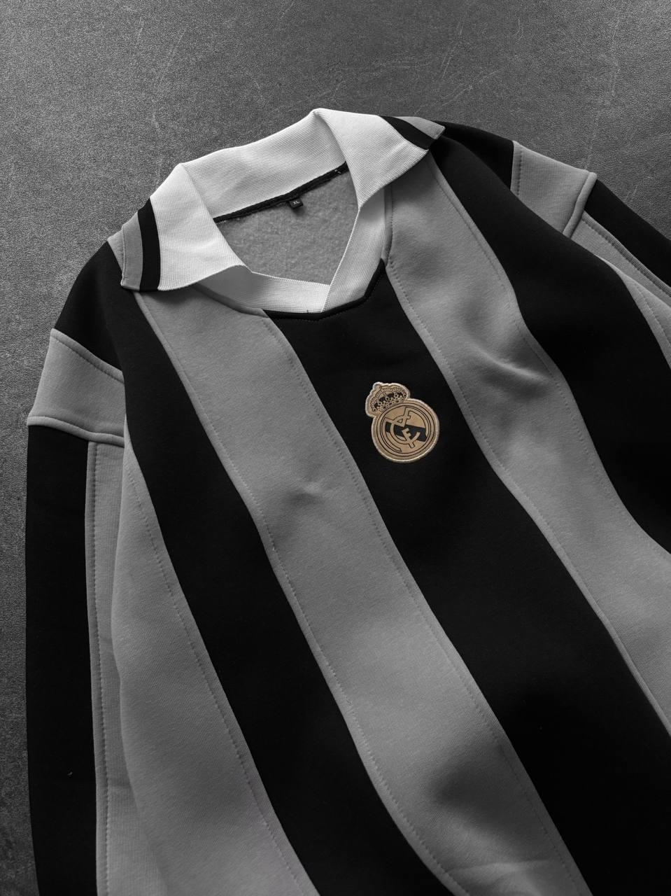 90s Blokecore Real Madrid Jersey, Retro Collared Soccer Polo.
