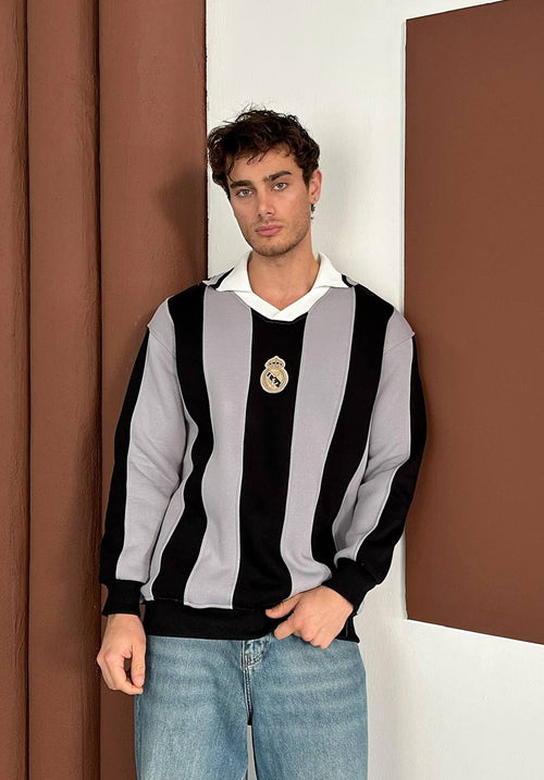 90s Blokecore Real Madrid Jersey, Retro Collared Soccer Polo