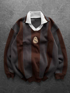 90s Blokecore Real Madrid Jersey, Retro Collared Soccer Polo