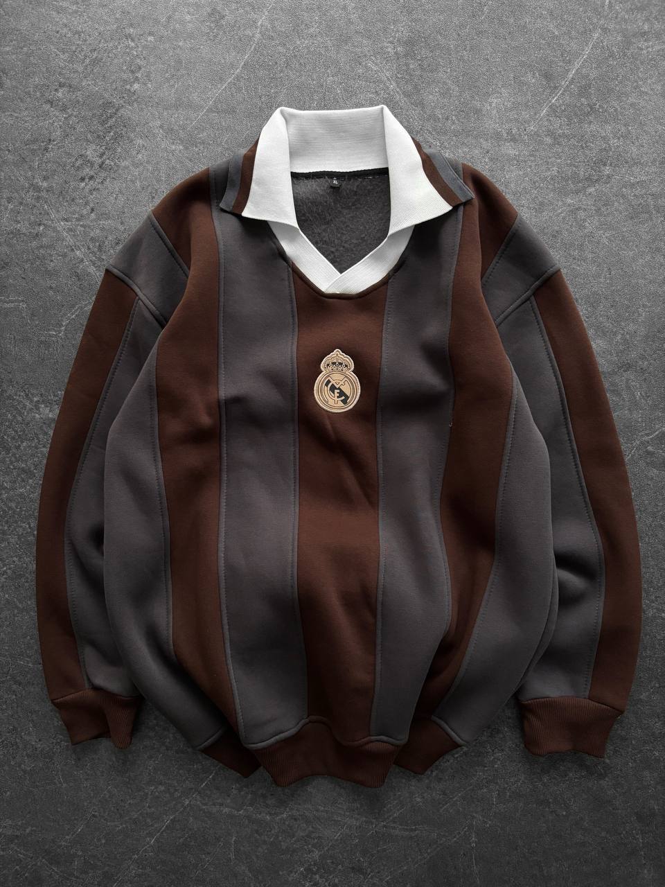 90s Blokecore Real Madrid Jersey, Retro Collared Soccer Polo