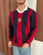 90s FC Barcelona Retro Jersey, Blokecore Barça Sweatshirt