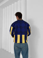 90s Retro Football Jersey Polo – Oversized Blokecore Longsleeve