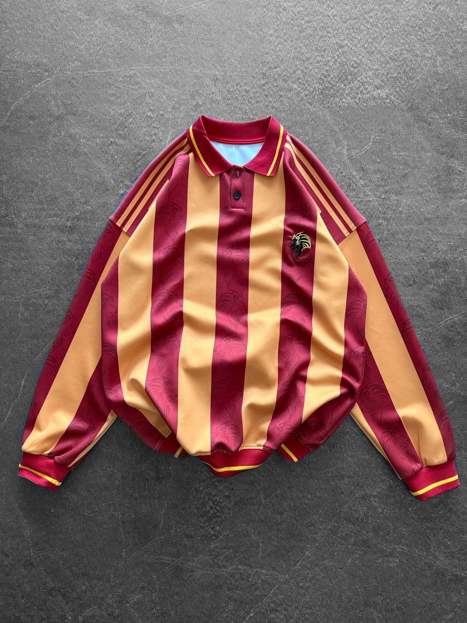 90s Retro Football Jersey Polo – Oversized Blokecore Longsleeve