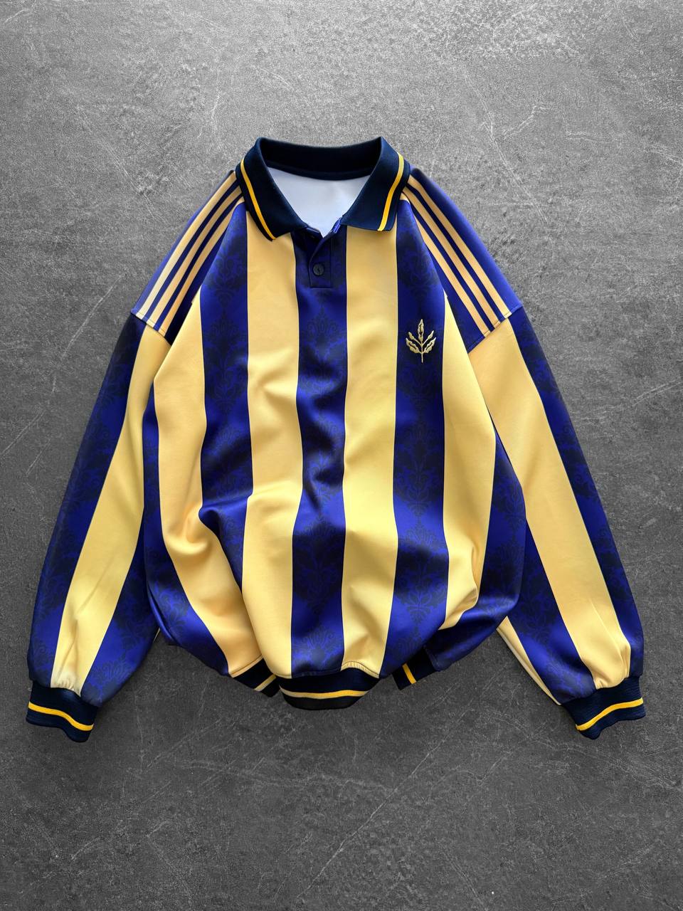 90s Retro Football Jersey Polo – Oversized Blokecore Longsleeve