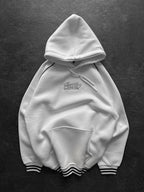 90s Retro Streetwear Hoodie with Piping, Embroidered SWD Logo