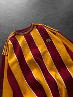 90s Vertical Stripe Crewneck Sweatshirt – Oversized Retro Blokecore Style