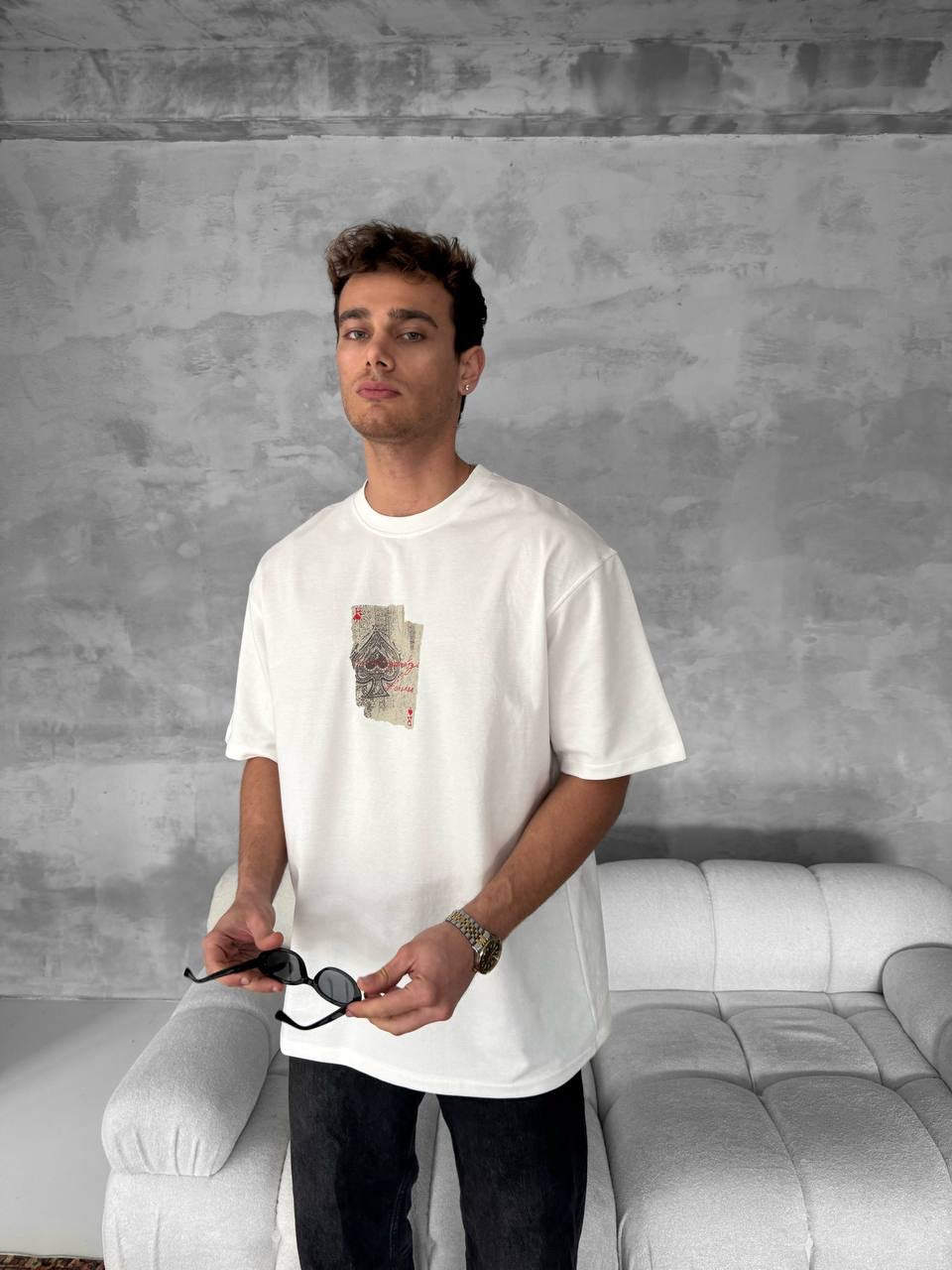 Ace of Spades Graphic T-Shirt – Playing Card Cotton Tee