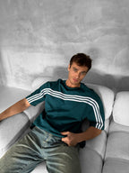 Three Stripes Graphic Cotton Tee – Classic Streetwear T-Shirt