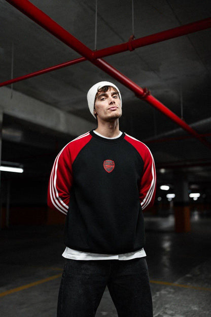 Arsenal Logo Black and Red Sweatshirt - Stylish Fan Apparel