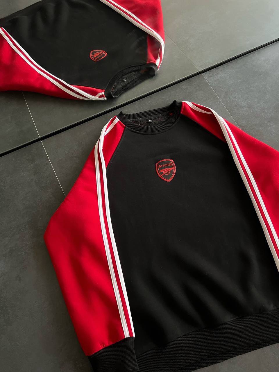 Arsenal Logo Black and Red Sweatshirt - Stylish Fan Apparel