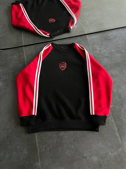 Arsenal Logo Black and Red Sweatshirt - Stylish Fan Apparel