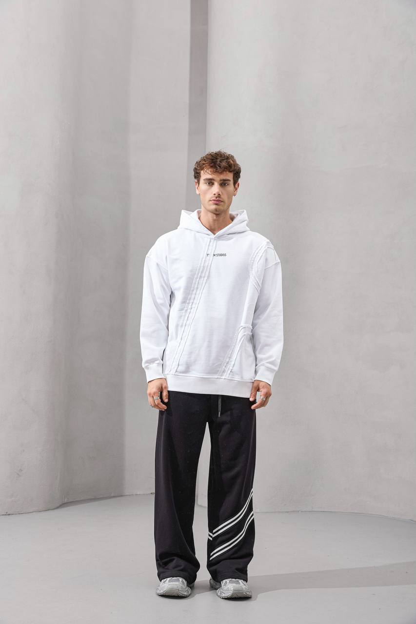 Asymmetric Seam Detail Oversized Hoodie