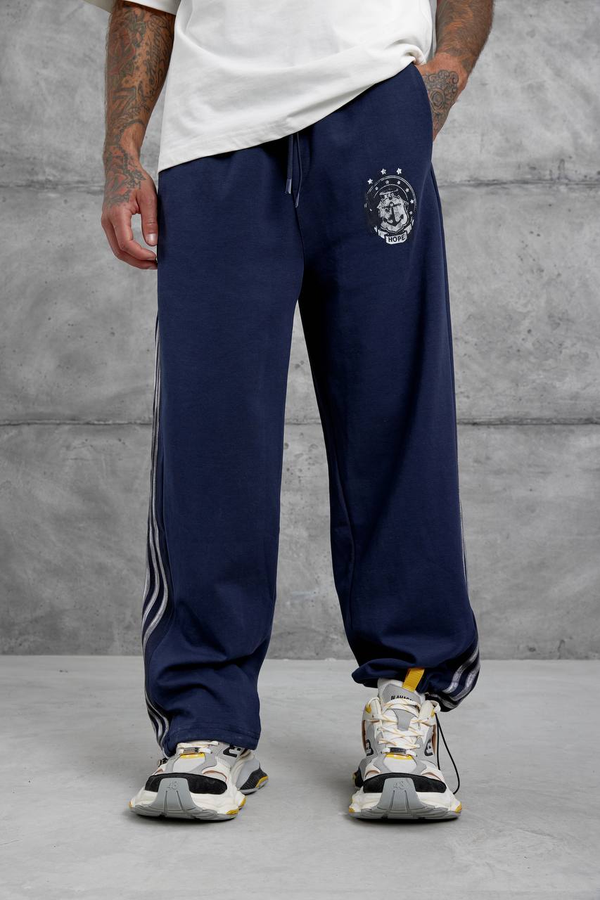 Baggy Side-Stripe Track Pants