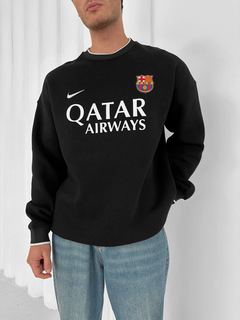 FC Barcelona "Qatar Airways" Crewneck Sweatshirt