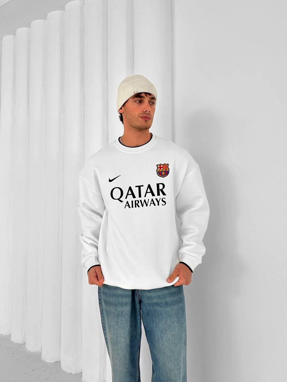 FC Barcelona "Qatar Airways" Crewneck Sweatshirt
