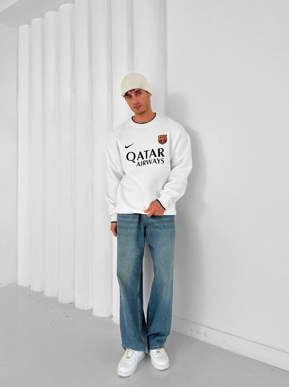 FC Barcelona "Qatar Airways" Crewneck Sweatshirt