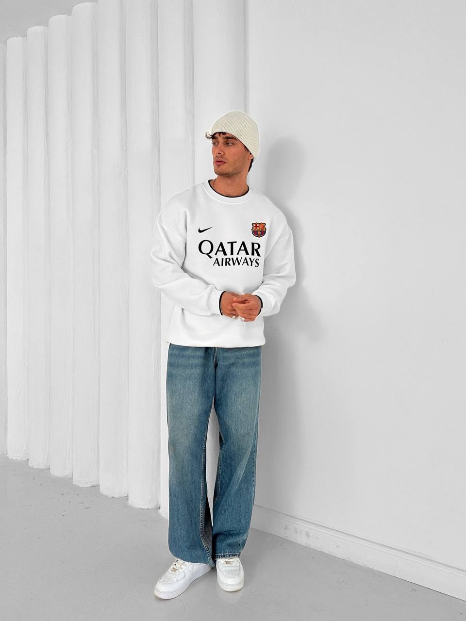FC Barcelona "Qatar Airways" Crewneck Sweatshirt