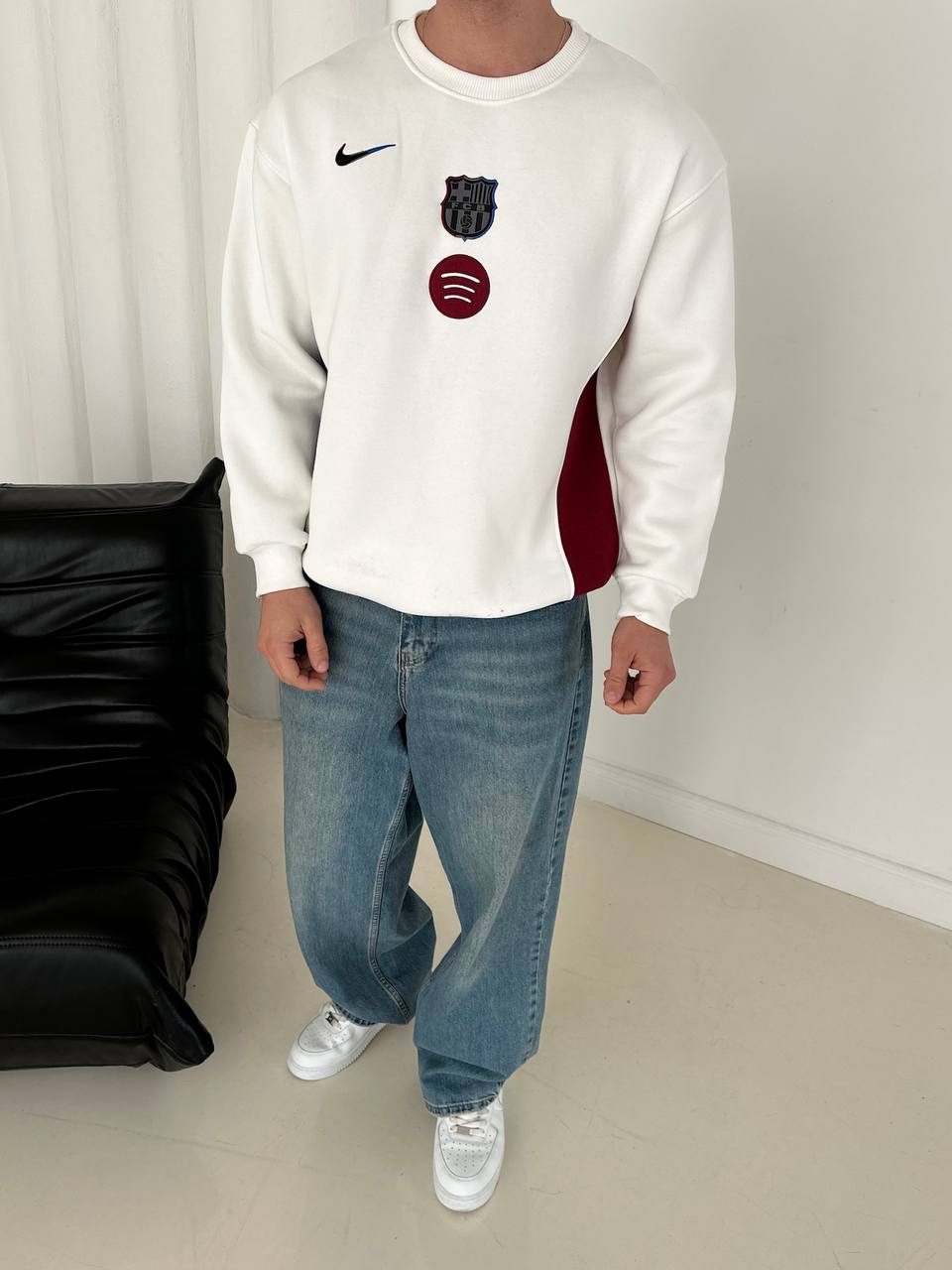 FC Barcelona Spotify Embroidered Crewneck Sweatshirt