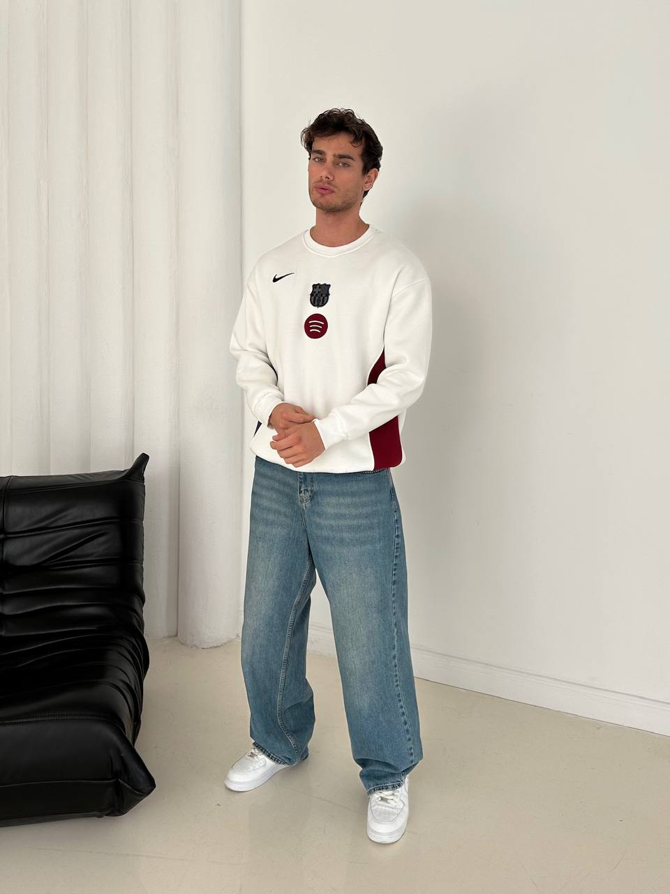 FC Barcelona Spotify Embroidered Crewneck Sweatshirt