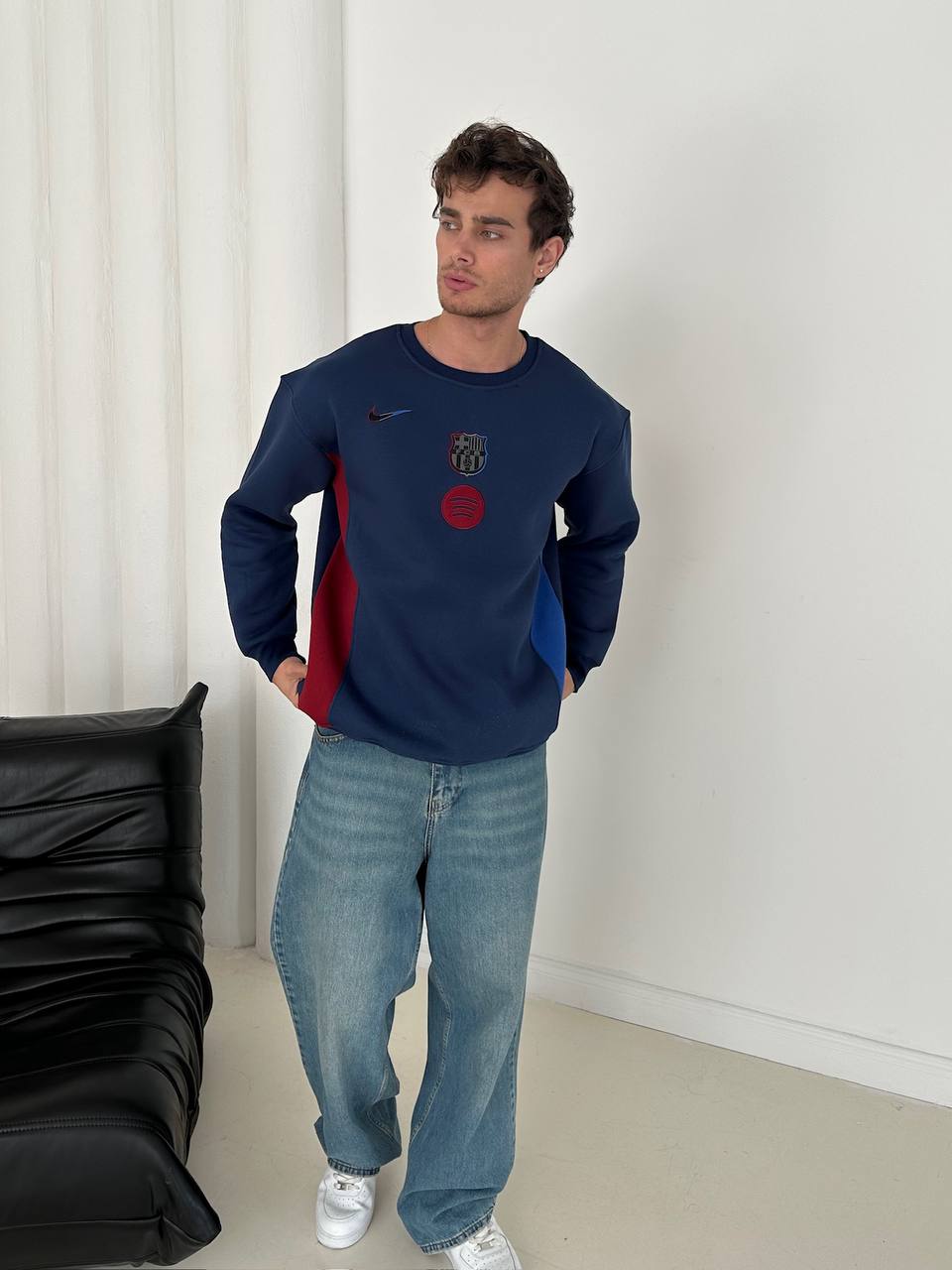 FC Barcelona Spotify Embroidered Crewneck Sweatshirt