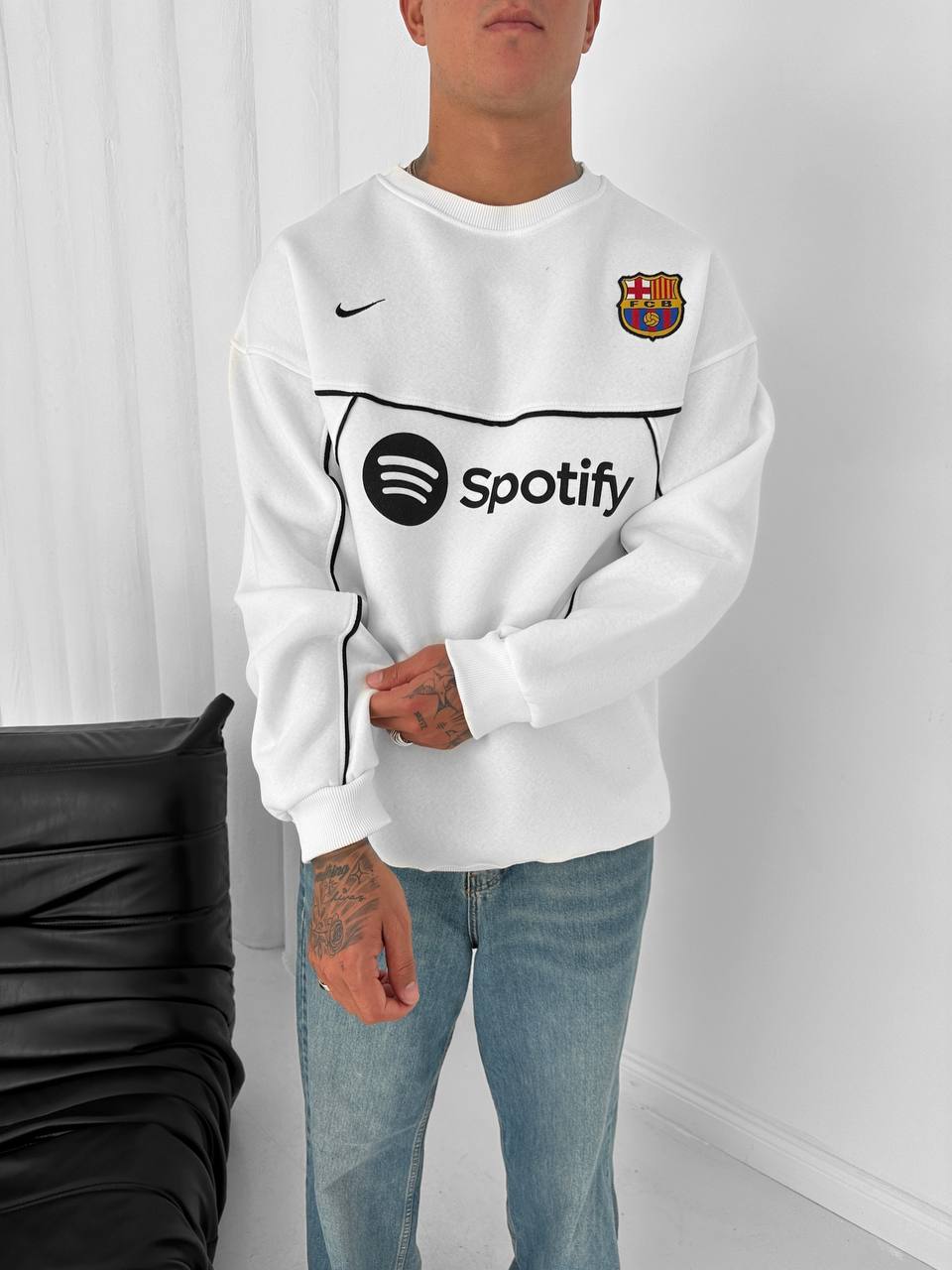 FC Barcelona "Spotify" Piped Crewneck