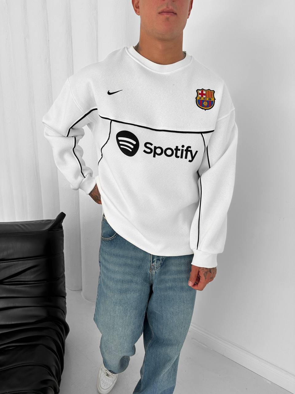 FC Barcelona "Spotify" Piped Crewneck