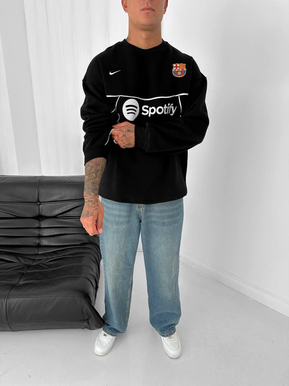 FC Barcelona "Spotify" Piped Crewneck.