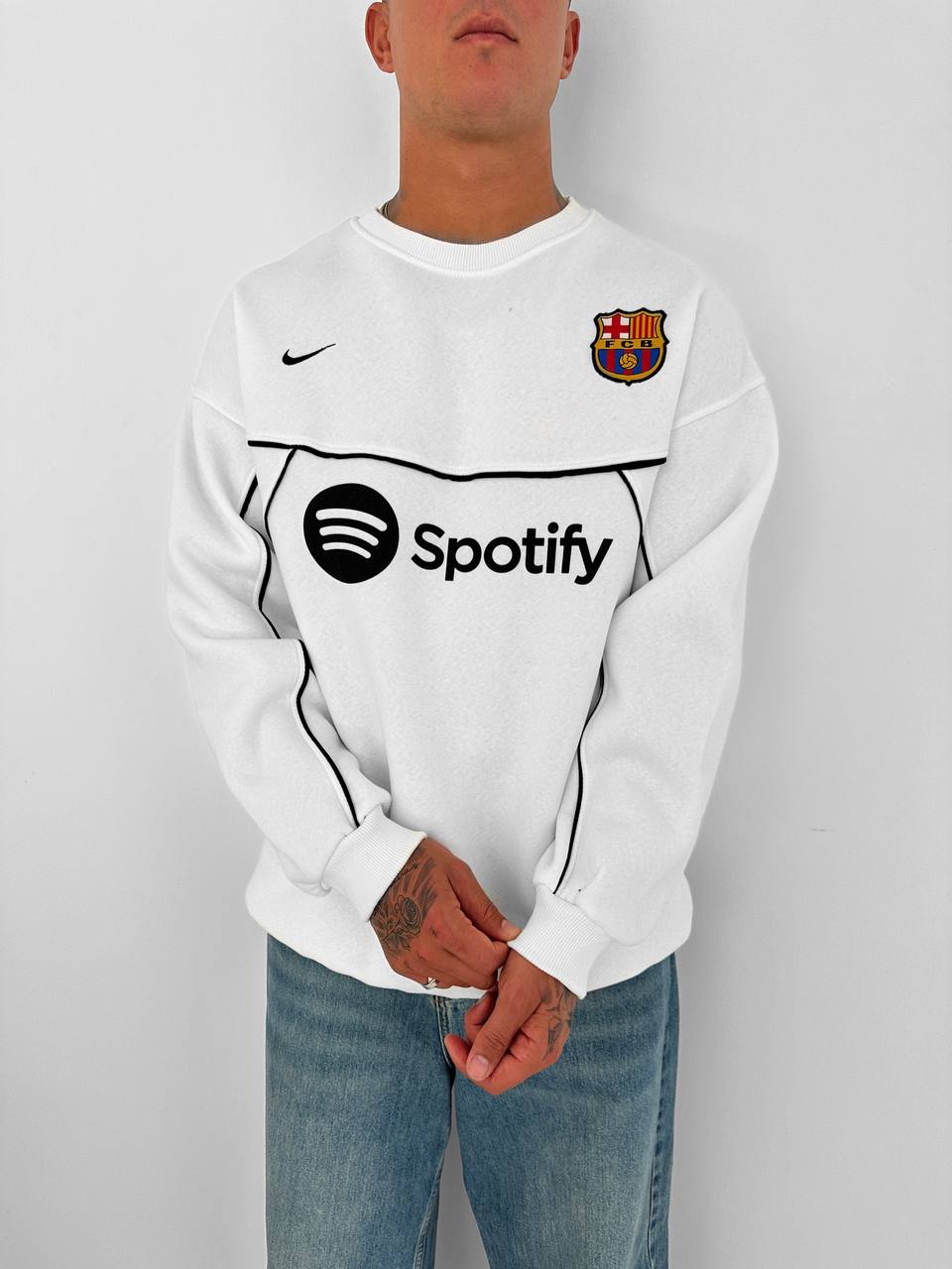 FC Barcelona "Spotify" Piped Crewneck