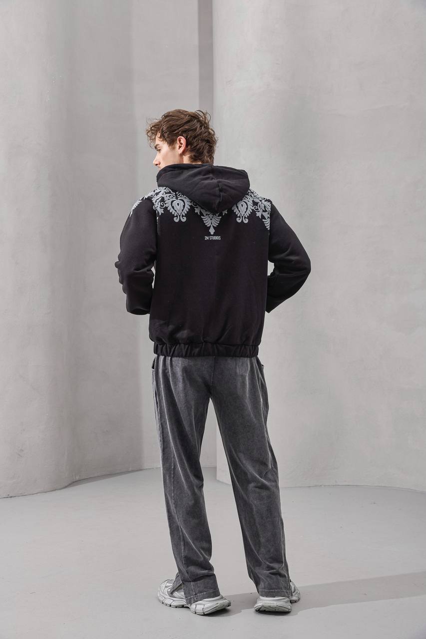 Baroque Y2K Zip-Up Hoodie