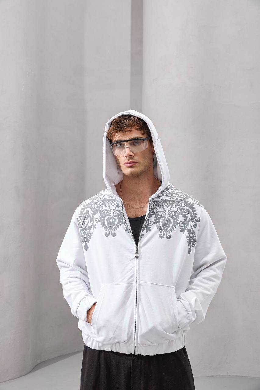 Baroque Y2K Zip-Up Hoodie