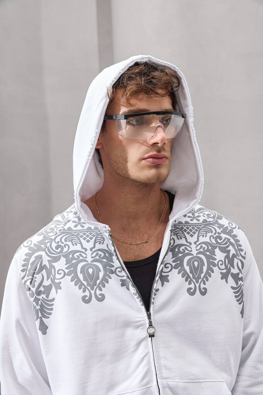 Baroque Y2K Zip-Up Hoodie