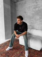 Jordan Logo Contrast Collar Cotton Tee