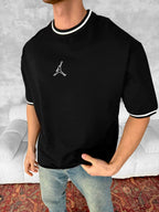 Jordan Logo Contrast Collar Cotton Tee