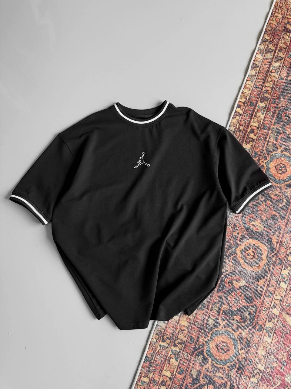 Jordan Logo Contrast Collar Cotton Tee