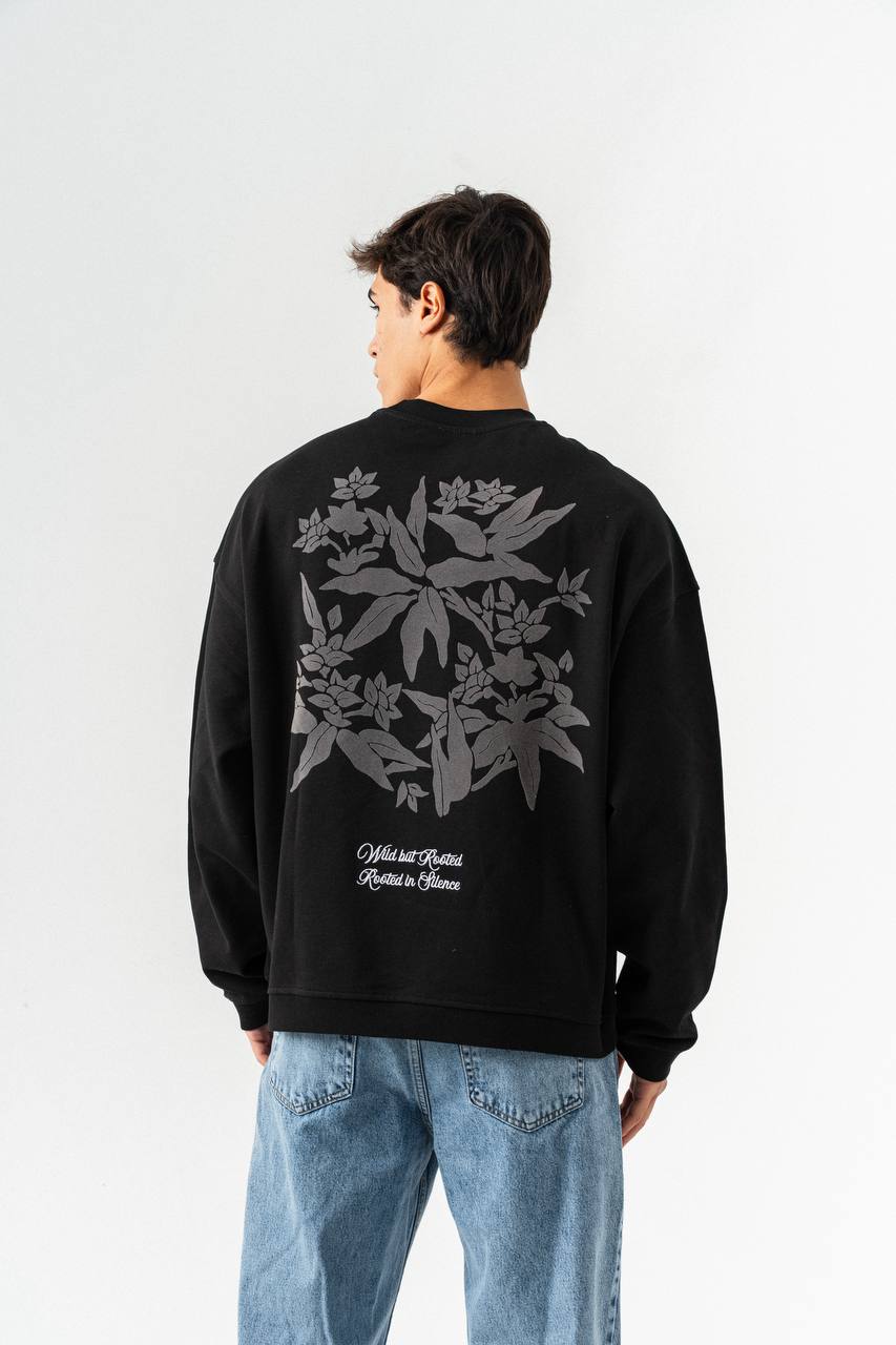 Botanical Graphic Oversized Sweatshirt – Wild but Rooted