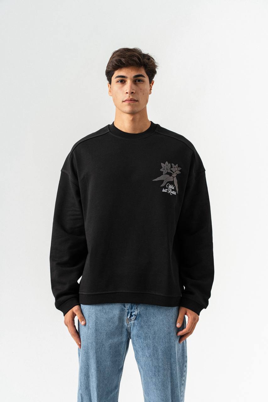 Botanical Graphic Oversized Sweatshirt – Wild but Rooted