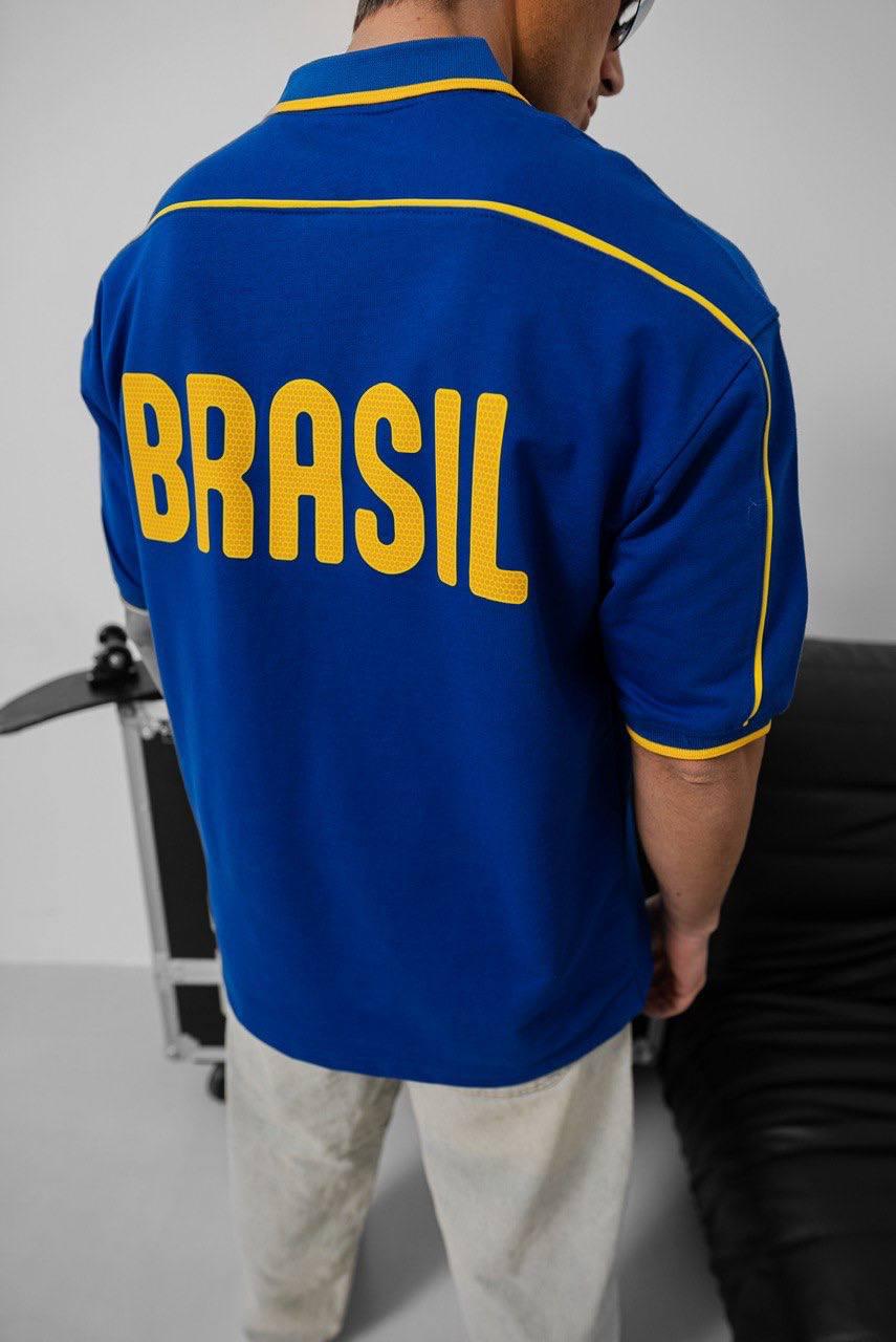 Brazil Football Jersey - Retro Graphic Tee - Vintage Soccer Shirt - Brasil Fan Top.